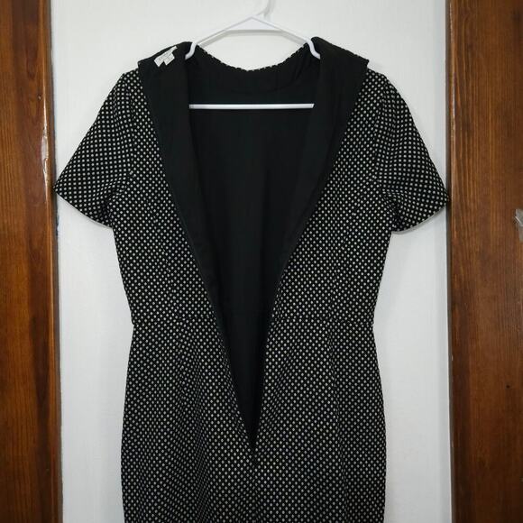 J.Crew Short-Sleeve Mock Neck Jacquard Dress Knee Length Polka Dot Size 4 Small - Picture 6 of 9